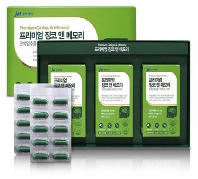 식약처인증 징코 은행잎추출물 징코빌로바 영양제 아연 비타민E 비타민B 1 2 6 엑스 기억력 프리미엄 Ginkgo 여성 남성 청소년 부모님 직장인 식약청 인정 건강기능식품, 90정, 3박스