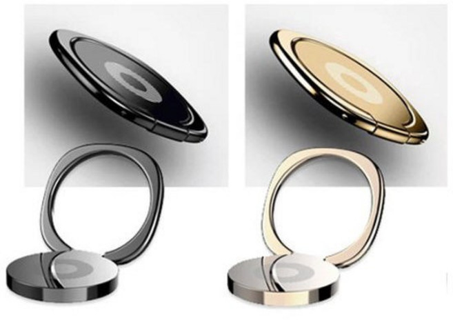 핸드폰 거치대 슬림 스마트링 DD-10055, 블랙, 1개