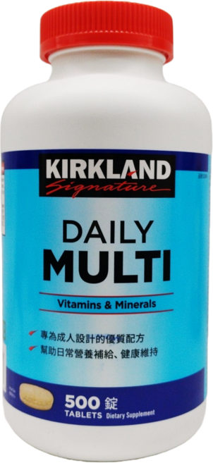 Kirkland Signature 科克蘭 成人綜合維生素B群+礦物質 維生素, 500顆, 1罐