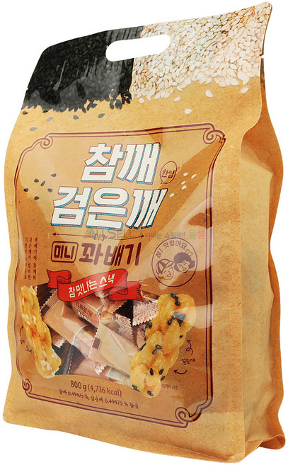 참깨 검은깨 한입 미니꽈배기, 800g, 1개