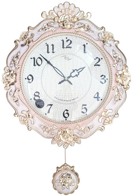 꾸미아트 치나 로얄 인테리어 추 벽시계, 은색