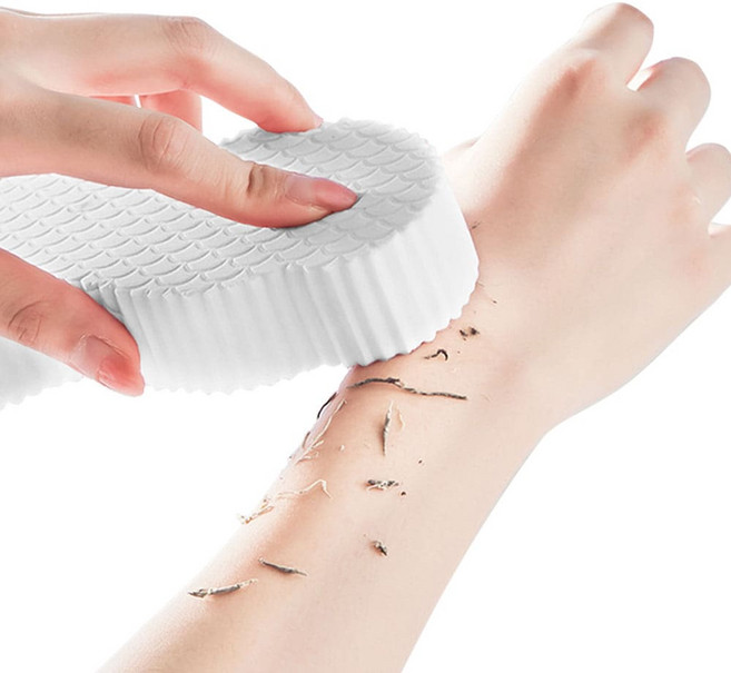 아루아 무자극 무통 때블럭 1+1 때타올 때수건 때밀이 스펀지, 1세트, 2개입