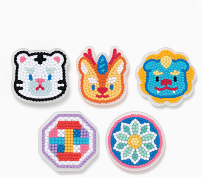 전통 보석십자수 핸드폰거치대 스마트톡 만들기, 1개