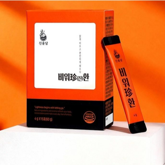 [천연재료 고농축]진율담 비워진환 차전자피 식이섬유 환 수용성 쾌변 변비 장건강 다이어트 1박스(15포), 15개, 4g