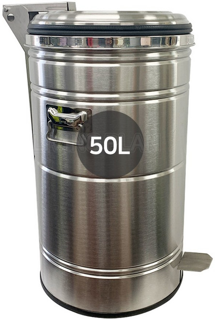 스텐페달쓰레기통 대형페달식쓰래기통 대용량스텐 페달형휴지통 50/80/100/137L, 50L, 1개
