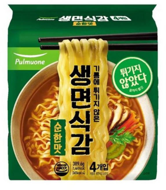 풀무원 자연 건면 생면식감 순한맛 4개입, 28개