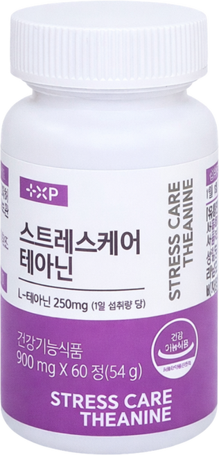 심신 마음 안정 스트레스 케어 테라피 테아닌, 1세트, 60정