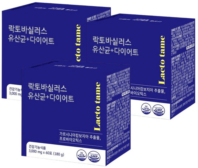 락토테미 락토바실러스 유산균다이어트, 180g, 3개