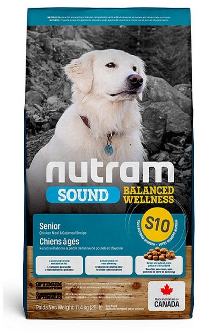 Nutram 紐頓犬糧 11.4Kg, 1個, 雞肉+燕麥