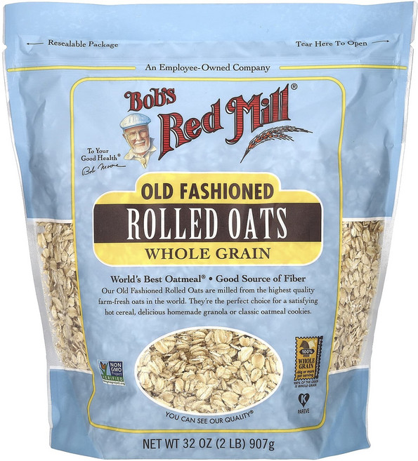 Bob's Red Mill 올드패션드 롤드 오츠 통곡물 907g(32oz), BobsRedMill올드패션드롤드오츠통곡물907g32o, 907g, 1개