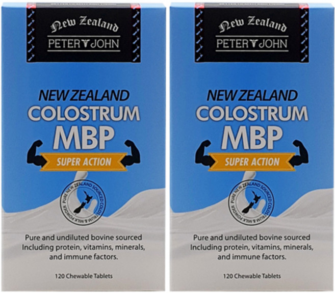 뉴질랜드 피터앤존 초유 단백질 120정 간편하게 씹어드세요, 2개
