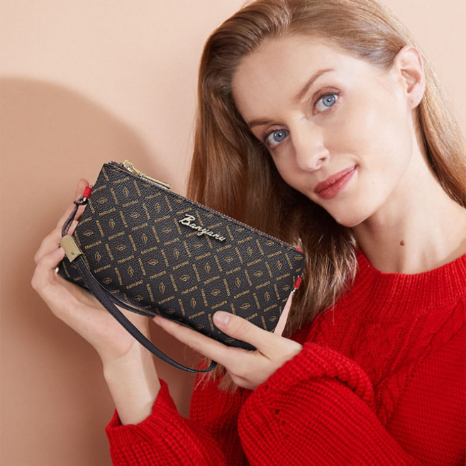 여성 프리미엄 심플 장지갑 클러치백 숄더백 BYN-9013