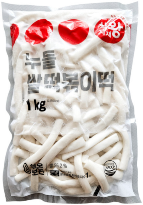 식자재왕 누들 쌀떡볶이떡, 2개, 1kg