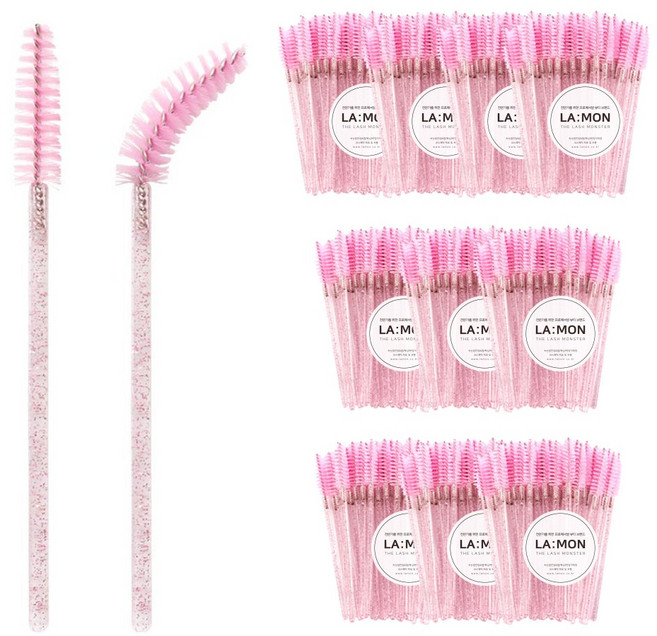 반짝이 마스카라브러쉬 속눈썹연장 속눈썹펌 다용도, 500개