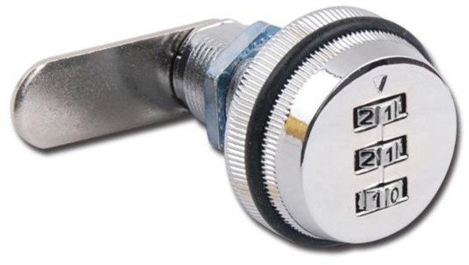 김가철물 / 캐비넷번호키/크롬 번호키 캐비넷열쇠 다이얼키, 크롬, 1개