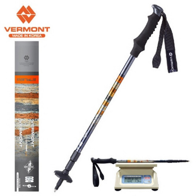 버먼트 두랄루민 마블 3단 등산 스틱 210g RVM-S005