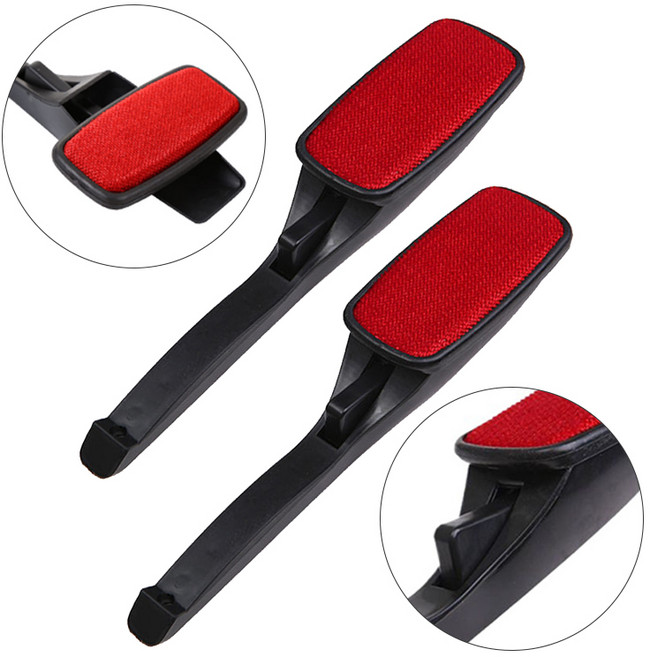 자동 옷솔 A타입 의류 코트 털 옷 브러쉬 먼지제거기 회전 먼지털이 솔, 블랙, 2개