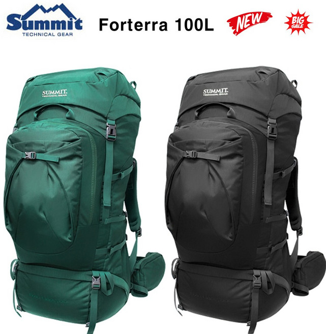 써미트 포테라 스페셜 100L 대형배낭 백패킹 캠핑 등산, 블랙