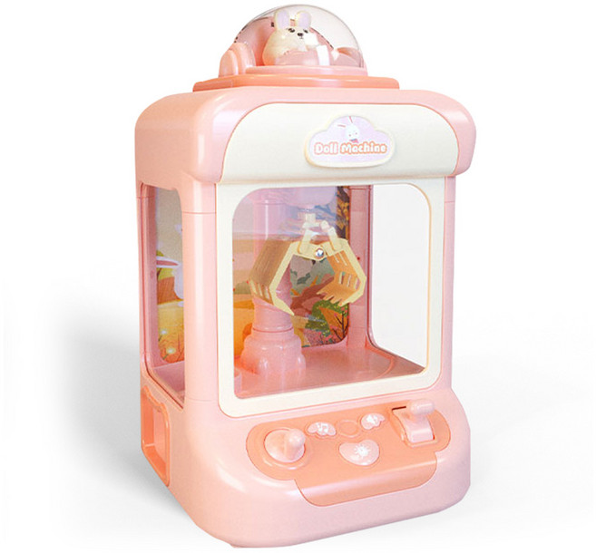 레빗 가정용 인형뽑기 기계 어린이 장난감 핑크, 단품, 1개