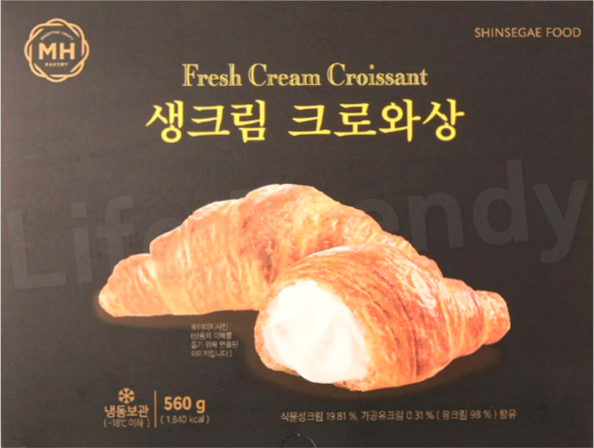 밀크앤허니 생크림 크로와상, 1개, 560g