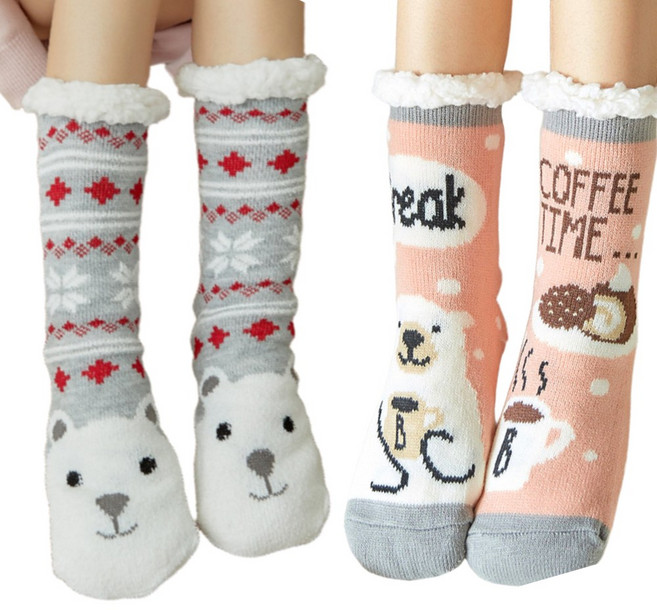 우아한클릭 수면양말 무압박 미끄럼방지 2켤레 세트