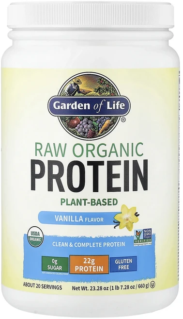 몸관리하세요 겨울입니다 Garden of Life 무가공 유기농 단백질 바닐라 맛 660g(1lb/7.28oz) 특별관리진행, GardenofLife무가공유기농단백질바닐라맛660g1, 660g, 1개 - 쿠팡