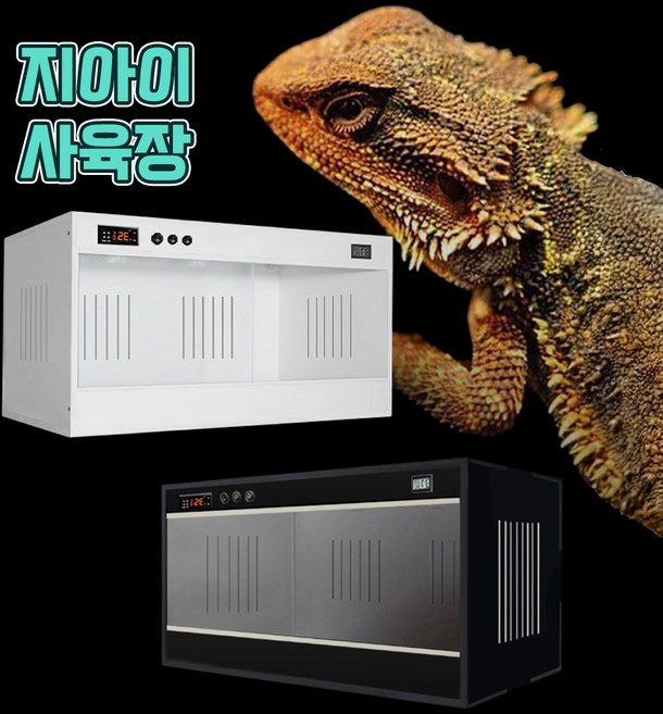 지아이 파충류 사육장 대형 도마뱀 엑소테라 케이지 온도조절, 1개, 1. 블랙 60X40X40