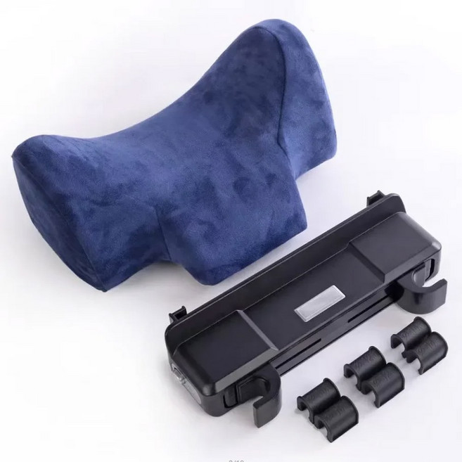 자동차 머리 받침 목 베개 고급 좌석 운전 경추 베개, 파란, 파란