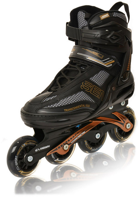 랜드웨이 센 피트니스 성인용 인라인스케이트, GOLD + BLACK, 1개