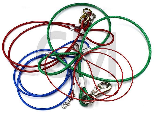 와이어개줄 강아지 리드줄 개 대형견 와이어 개줄 목줄 산책줄 훈련, 3mm, 1개