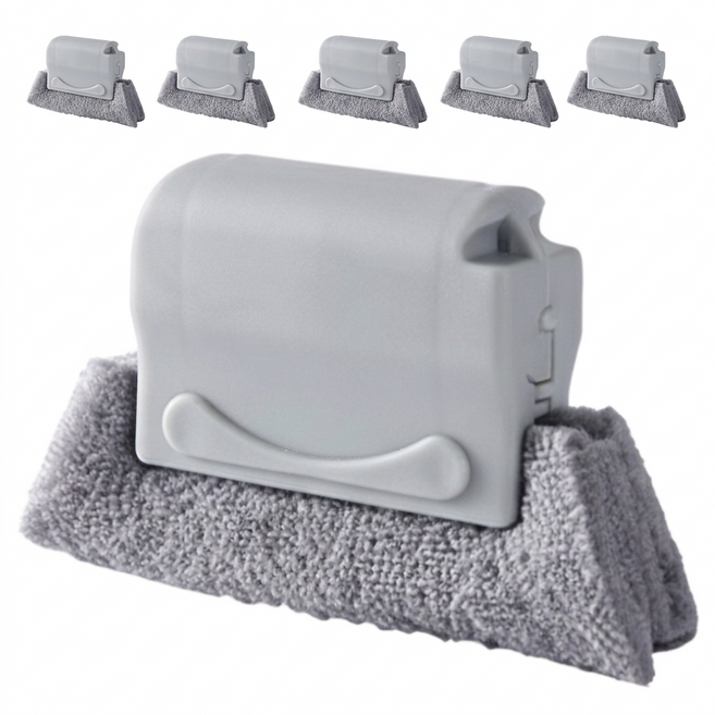 다온모아 창문 틈새 청소솔 창틀 브러시, 5개, 그레이