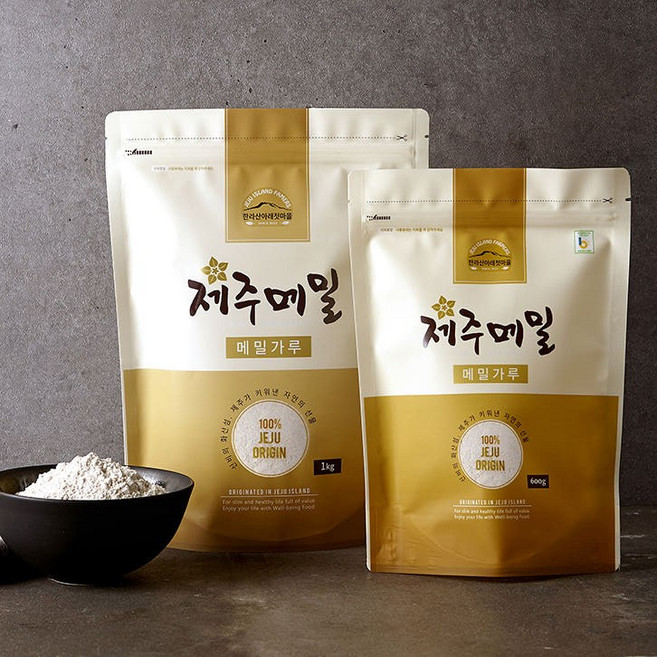 [한라산아래첫마을] 제주메밀 메밀가루 제주산 메밀100%, 1kg, 1개