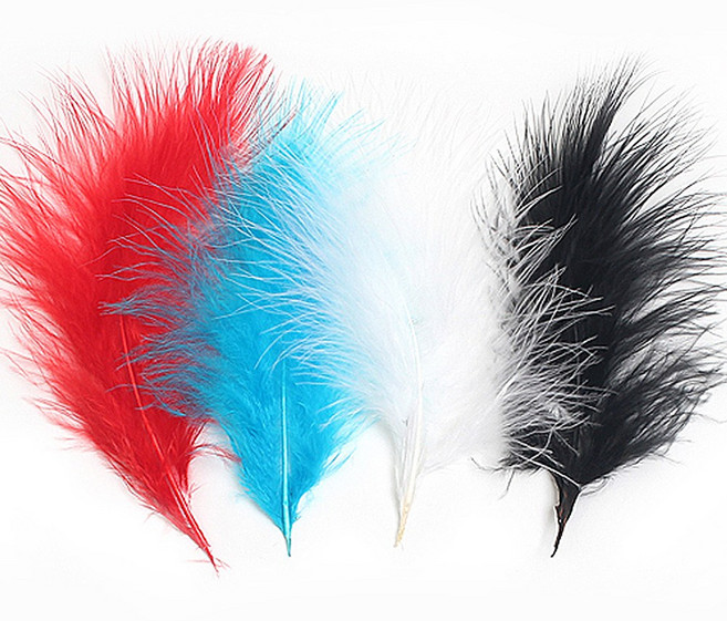 뽀송깃털 뽀글깃털 천연깃털 거위깃털 컬러 무대 장식소품 인조 천연 거위 깃털, 뽀글깃털-No.3(비취)-40cm