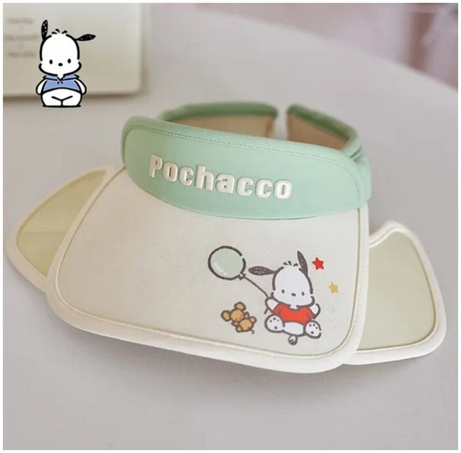 햇빛을 좀 더 넓게 차단해주는 포차코 챙 확장형 썬바이저 모자 귀여운 썬캡