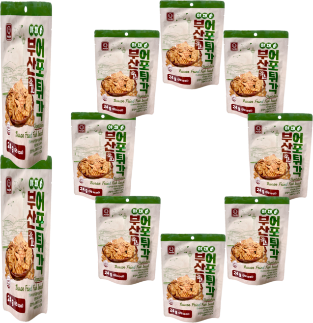 한진식품 추억의 부산 어포 튀각 야채맛, 10개, 24g
