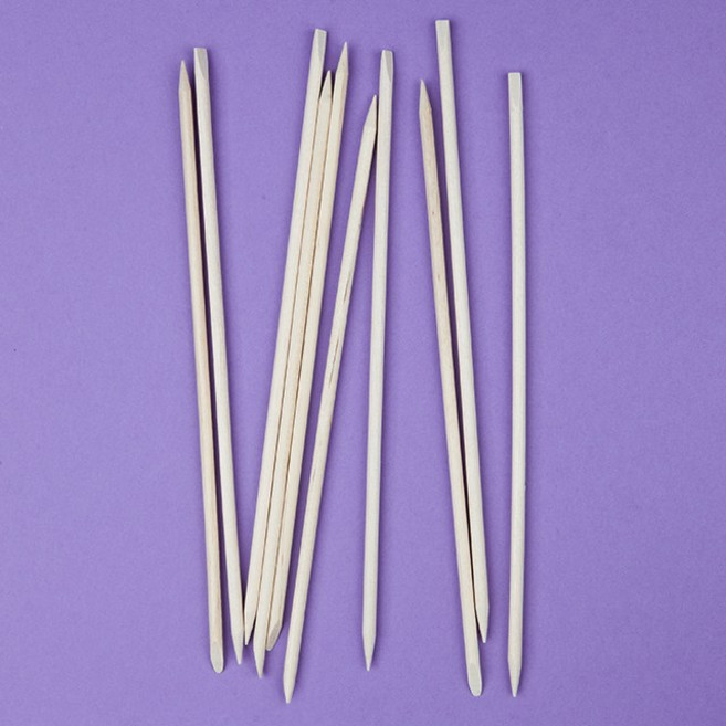 엔리안 오렌지 우드스틱 2종, 1개, 뾰족/일자