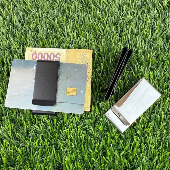 (주문제작) 윈스튜디오 3단 머니클립 골프지갑 각인