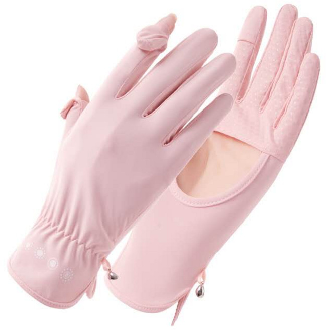 미블룸 여름 논슬립 여성 자외선차단 손바닥 오픈 디자인 다용도 장갑, 핑크, 1개