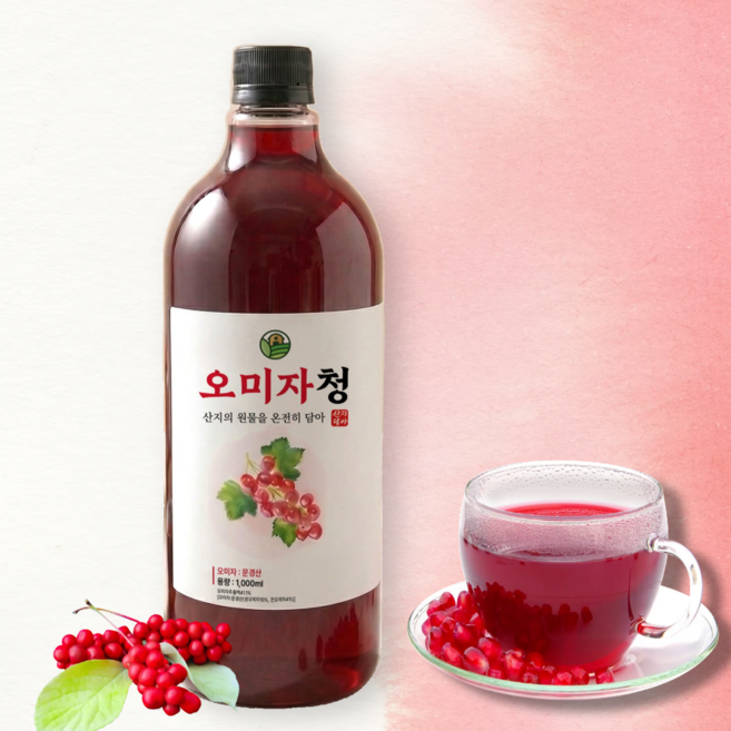 오미자청 문경오미자 오미자원액 오미자엑기스 오미자청원액, 1L, 1개입, 3개