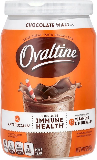 Ovaltine 초콜릿 몰트 믹스 12 온스 (340 g) Ovaltine (오발틴), 1개 - 쿠팡