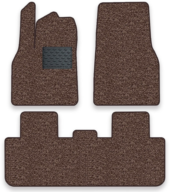 컨셉토디자인 확장형 코일매트 테슬라 2025 모델Y 주니퍼 1열2열 세트, 브라운, 1005_1 모델Y 주니퍼(엣지형)