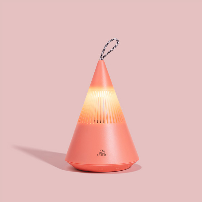 비레스트 MINI 휴대용 무선 무드등 블루투스 스피커, BRMN1(코랄오렌지)