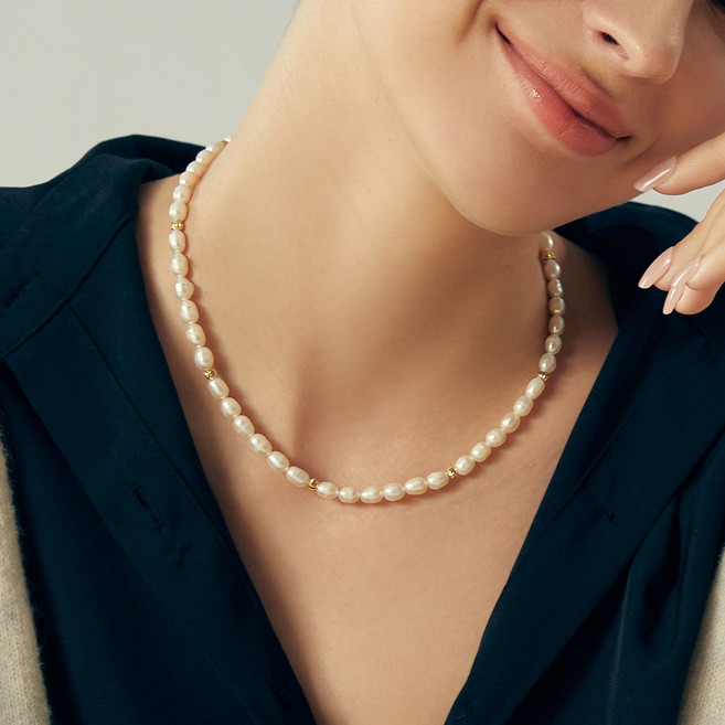 라루아 여성 로얄퀸즈목걸이 화이트 진주 목걸이 여성 목걸이 천연 담수 진주 목걸이 펜던트 진주 목걸이 기념일 선물