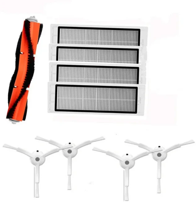 샤오미 로보락 S5 S6 퓨어 진공 청소기 예비 부품 HEPA 필터 천 측면/주 브러시 액세서리, 12 Set F