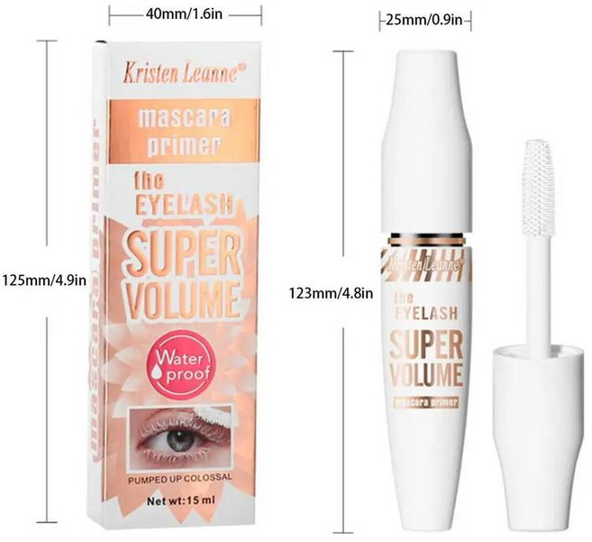 마스카라 프라이머베이스 방수 오래 지속되는 볼륨 컬링 속눈썹 통통 세럼221948, [01] WHITE, 1개