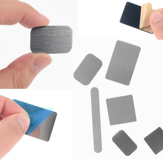 썬코 사각 판자석 금속판 붙이는 철판 얇은 조각 자석판 1P, 24.8x34.8mm, 24.8x34.8mm, 1개