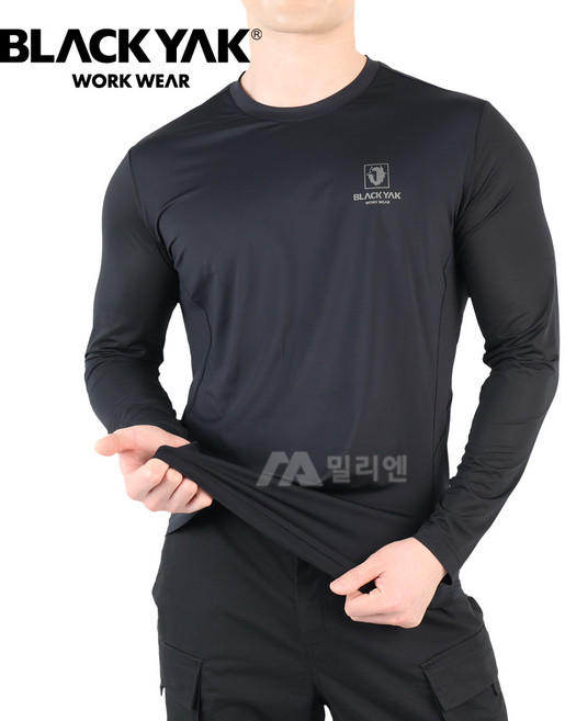 블랙야크 남자 쿨티셔츠 긴팔 여름 냉감 쿨링티셔츠 아이스 기능성 P-MN