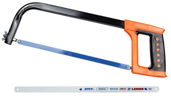 레녹스 쇠톱대 금속 스테인레스 알루미늄 절단, 1개, LENOX 쇠톱대 + LENOX 쇠톱날