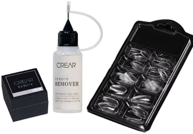 크레아 티퍼니젤 네일팁접착제 세트 손톱연장, 1세트, 패키지 A