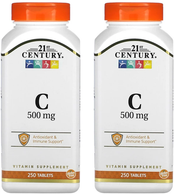 21st 센추리 비타민C 500mg 250정 2팩 21st Century C 500 mg Tablets 250 Count 2 Pack, 2개 - 쿠팡